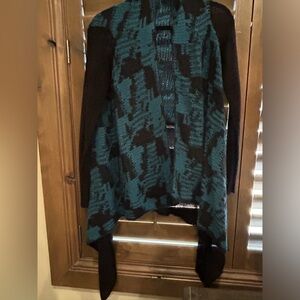 Cynthia Rowley Teal and Black Knit Cardigan Size Small